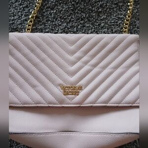 Victoria's Secret Blush Quilted Shoulder Bag